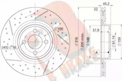 R BRAKE 78rbd29066 -  Тормозной диск